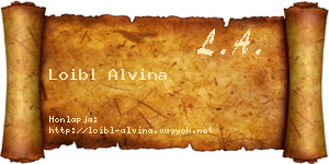 Loibl Alvina névjegykártya